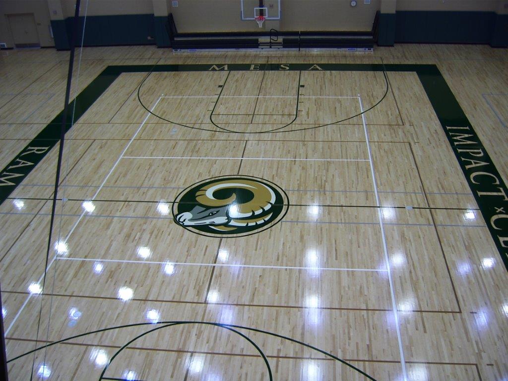 Gym floor for Murrieta Mesa High School
